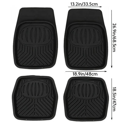 Heavy-Duty Car Rubber Floor Mats All-Season Waterproof Protection Non-Slip Universal Trim-to-Fit Design for Cars SUVs Trucks