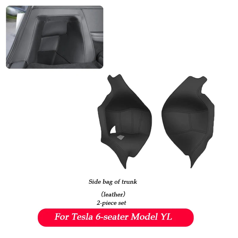 For Tesla Model Y L Launch 2025 2026+ Back Seat Cover 2PCS Leather Protector Wear-Resistant Kick Seatback Mats Accessories