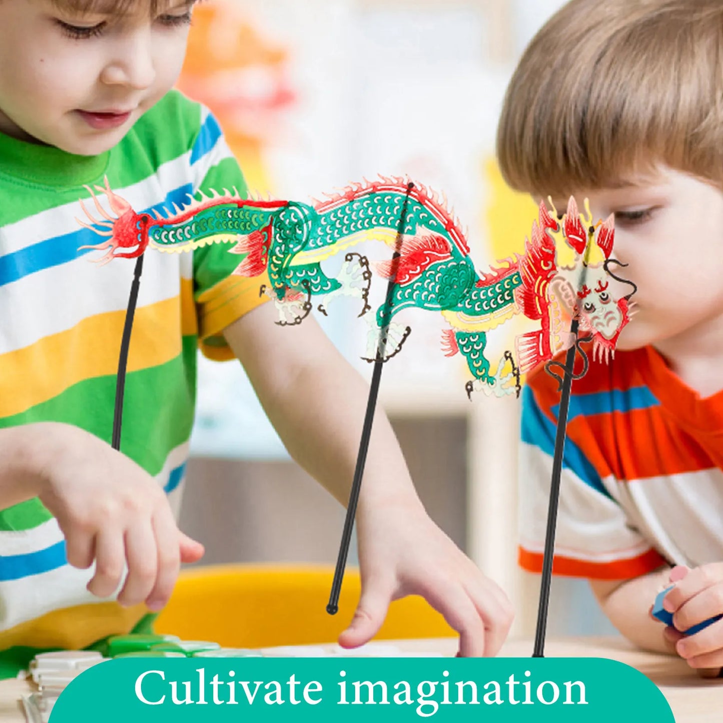 Traditional Shadow Puppetry Craft Kit Chinese Cultural Education DIY Paper Puppet Set for Kids Handmade Early Learning Plaything