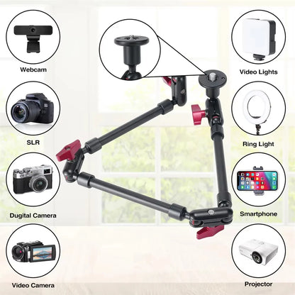 32" 22" Mobile Phone Bracket Magic Arm for Camera Articulated Flexible with Desk Clamp Mount Tablet Magsafe Webcam Stand