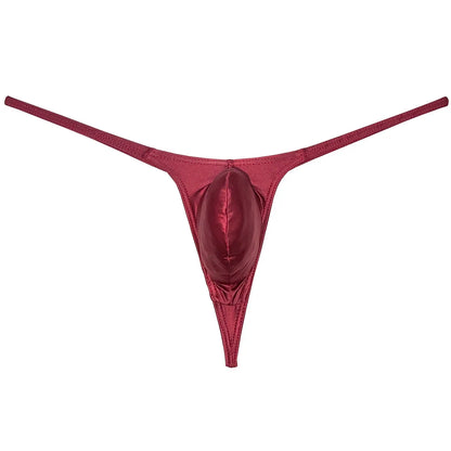 Men's Sexy Thong Underwear Pouch Tangas Male G-strings Bikini Briefs Lingerie Underpants Thongs Shiny Tangas