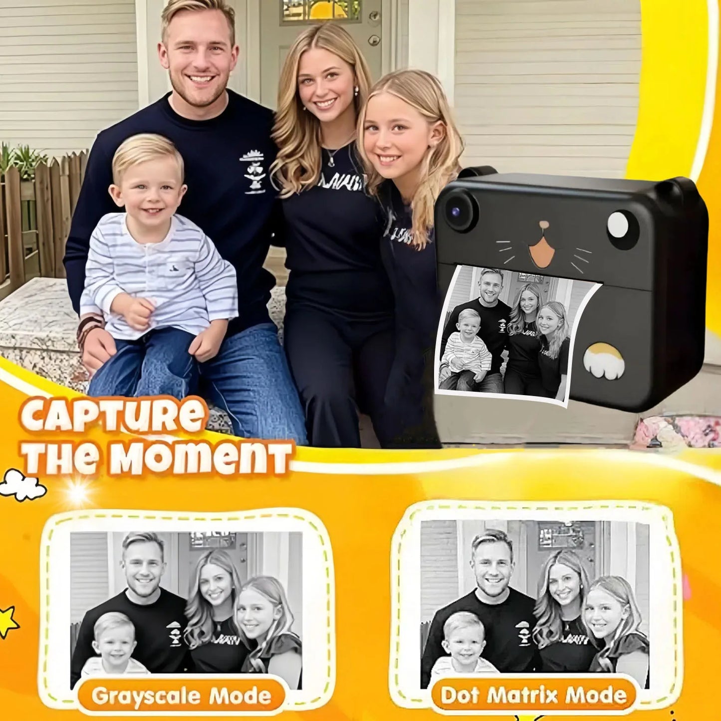 Digital Children Camera For Photography Mini Printer Portable Thermal Instant Print Photo Kids Camera 1080P HD 2.4inch Toy Gifts