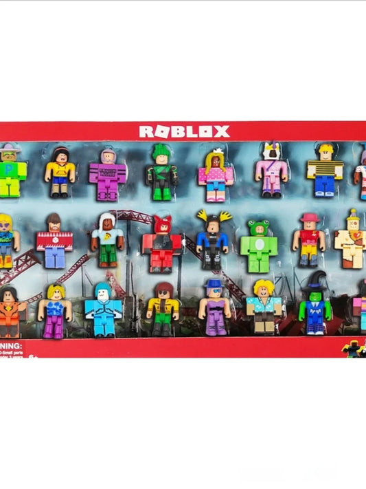 24pcs Roblox Plastic Virtual World Character Action Figures, Box Packed Collectible Desktop Decor Figurine Ornament Toy Gift