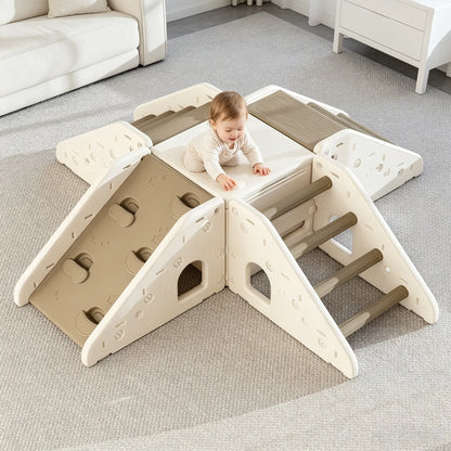 Kids Indoor Climbing Playset with Slide Montessori Toddler Playground HDPE Climber Activity Gym Modules Sold Separately