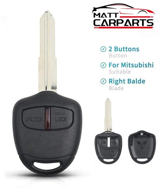 Complete Remote Car Key with Chip for Mitsubishi Outlander ASX Lancer 2007-2018 - Replacement Car Key with Chip