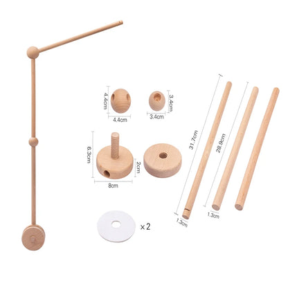 Baby Crib Mobile Rattle Toy 0-12Months Infant Soft Felt mobile Teddy Bear Bed Bell Hanging Toy Holder Bracket Crib Toy Gift