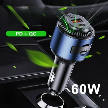 Car FM Receiver for Car Bluetooth Audio Receiver Car Hands-free Music Receiver Display Bluetooth 5.3 FM Transmitter