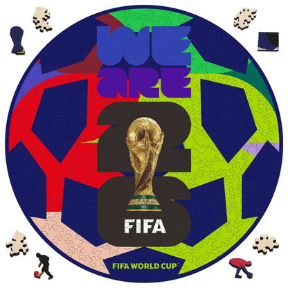 Hot Sale 2026 FIFA World Cup We Are Fifa Publicity Jigsaw Puzzle 11.8*11.8in High Quality Wooden Puzzle Gift for Kids for Adults