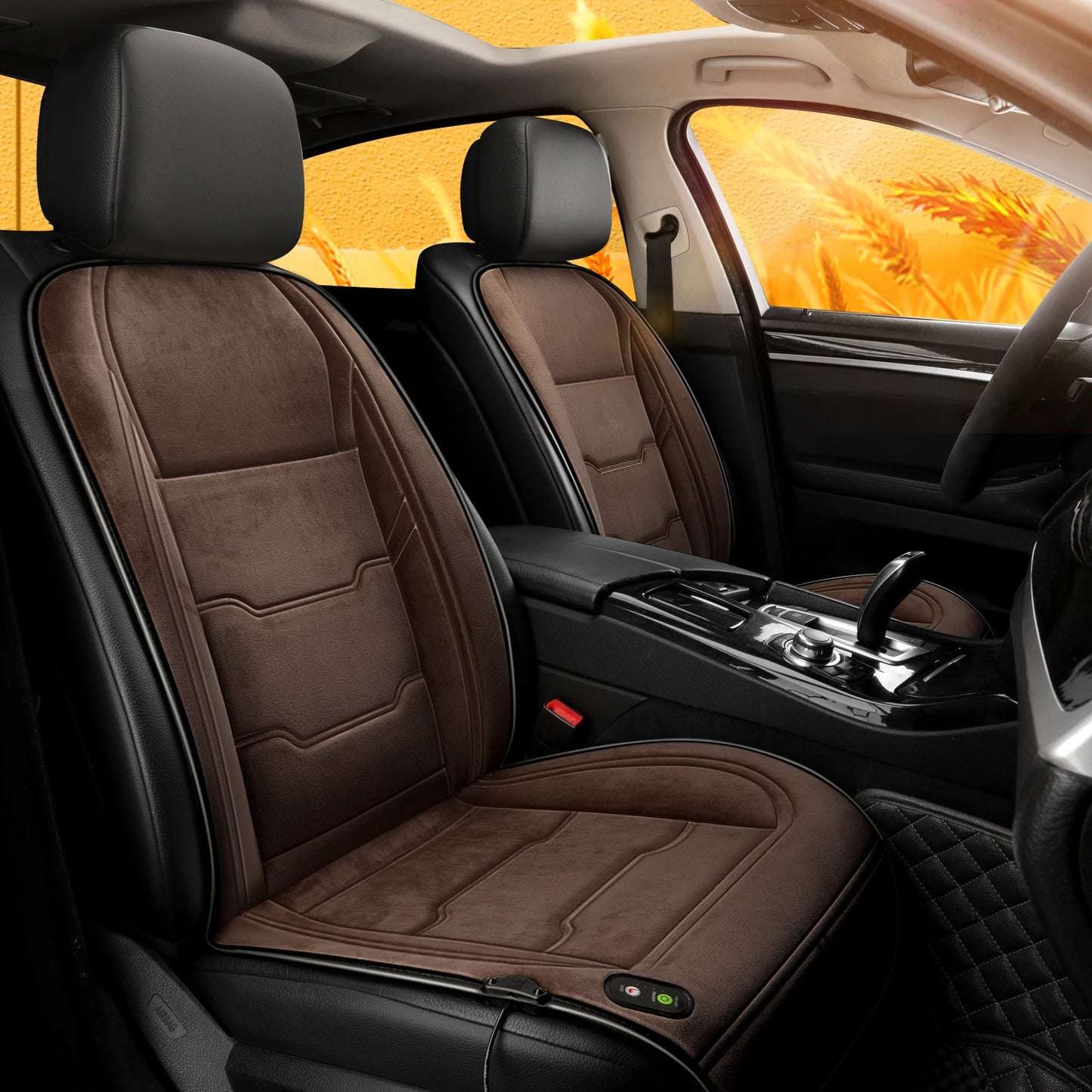 Universal Car Heated Seat Cushion 12V 24V Winter Warm Carriage Heating Blanket - Vehicle Seat Warmer Pad for All Seasons