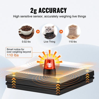 SucceBuy 110 lbs Digital Postal Shipping Scale with Timer 90° Foldable LCD Screen AC/DC Powered Package Scale for Laggage Home
