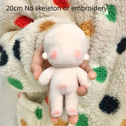 Embroidery Blank Unembroidery Cotton Doll Plush Stuffed Blank Cotton Stuffed Toy Normal Cute DIY Idoll Doll Children