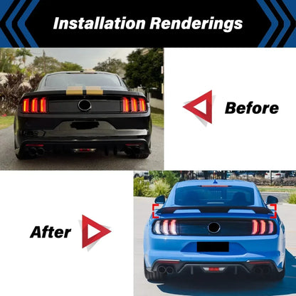 GT Style for Ford Mustang 2015 2016 2017 2018 2019 2020 2021 GT500 Refit Rear Roof Spoiler Wing Lip Posterior Tail Fin Body Kit