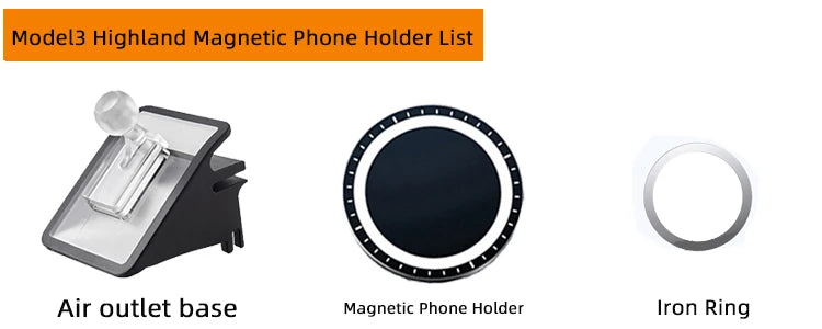 Car Phone Holder Mount for Tesla Model Y Junipe Model3 Highland Cold air low Temperature Charg Magnetic Car Phone Support Frame