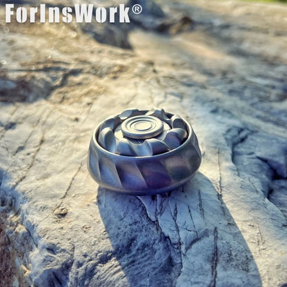 Ryan EDC THE WAVE PRO Stainless Steel Wind Chime Coded Linked Ratchet Spinning Top Fidget Hand Spinner