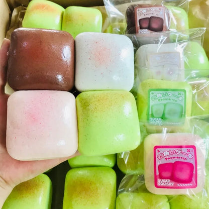 Squishy Simulated Square Bread Squeeze Toy Stress Relief Slow Rising Sensory Fidget for Anxiety ADHD Autism Gift for Kids Adults