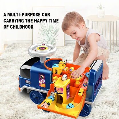 Chidlren Electric Car Kids Ride On Vehicles Cars Toy Fire Police Space Car Parking Stroller Toy Birthday Gifts for Boys Girls