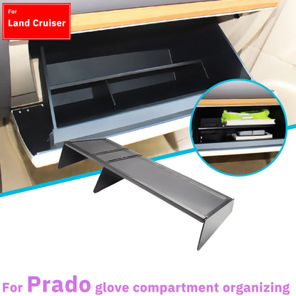 For Toyota Land Cruiser Prado LC150 J150 FJ150 2010-2018 Car Glove Compartment Organizing Divider Organizer Prado Storage Box