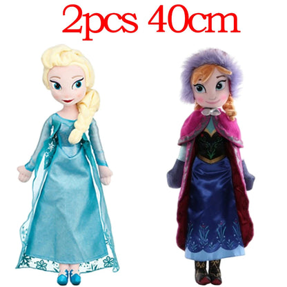 40-50 cm Frozen Princess Anna Elsa Plush Doll Toys Snow Queen Princess Anna & Elsa Soft Stuffed Toys Gifts for Girls Kids