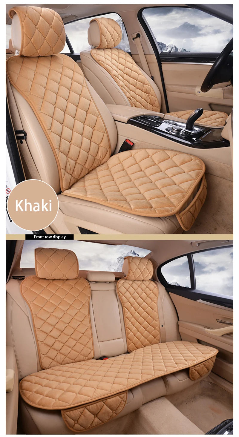 SEAMETAL Winter Car Seat Cover Soft Warm Car Seat Cushion Universal Plush Interior Protector Mat Auto Seats Cover Accessories