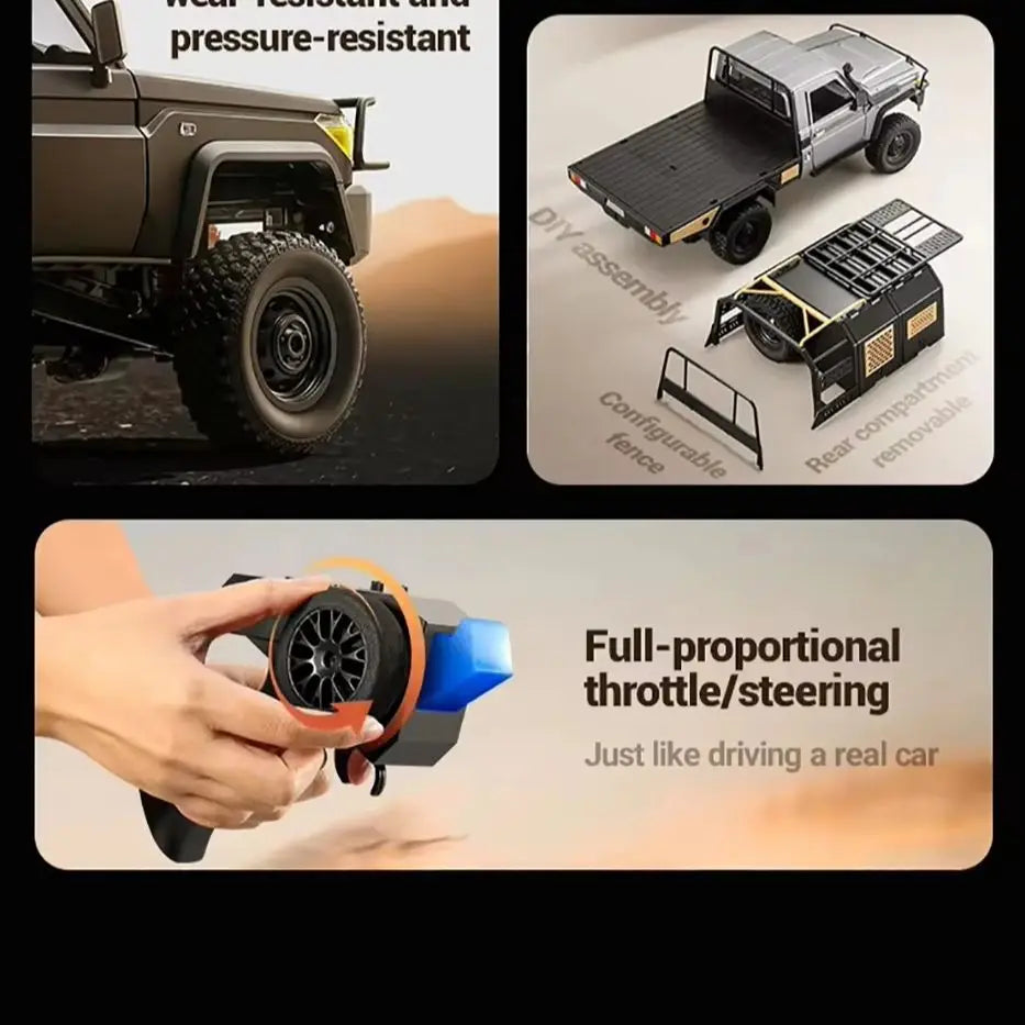 MN82S MN82 MN82PRO RC Car 1/12 4WD 2.4G Remote Control Car Climbing Off-road RC Crawler LED Light Truck RC Toys As Kids Gift