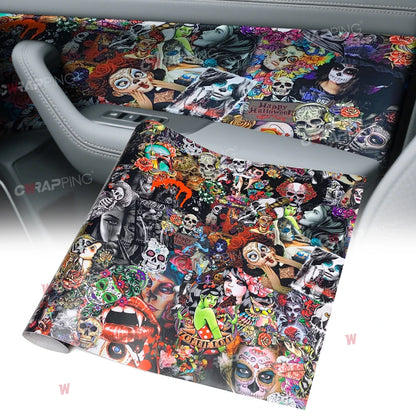 Graffiti Camo Film Waterproof Self-adhesive Vehicle Decoration Wrap Foil Car Body Films Exterior Car Stickers Motorcycles Vinyl