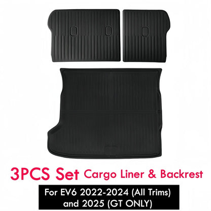 All Weather Trunk Mat For Kia EV6 2022-2024 (All Trims) and 2025 (GT ONLY) XPE Cargo Liner Rear Trunk Mat Odorless Waterproof