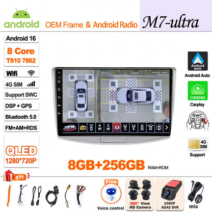 For Volkswagen VW Passat B6 B7 B8 CC 2007- 2021 Android 16 Car Radio Multimedia Video Player GPS Navigation Touch Screen RDS 5G