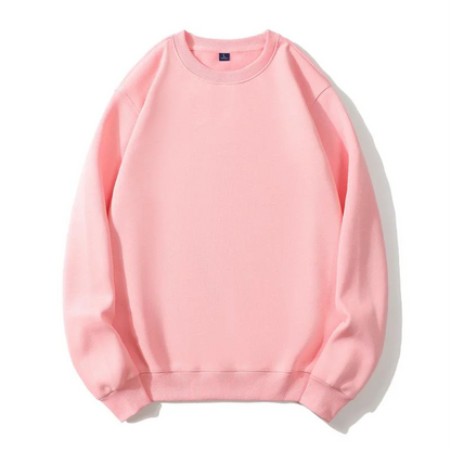 Fashion 100%Cotton Round Neck Sweater with fleece Custom Logo Printed Personal Group Brand Embroidery Design Men and Women thick