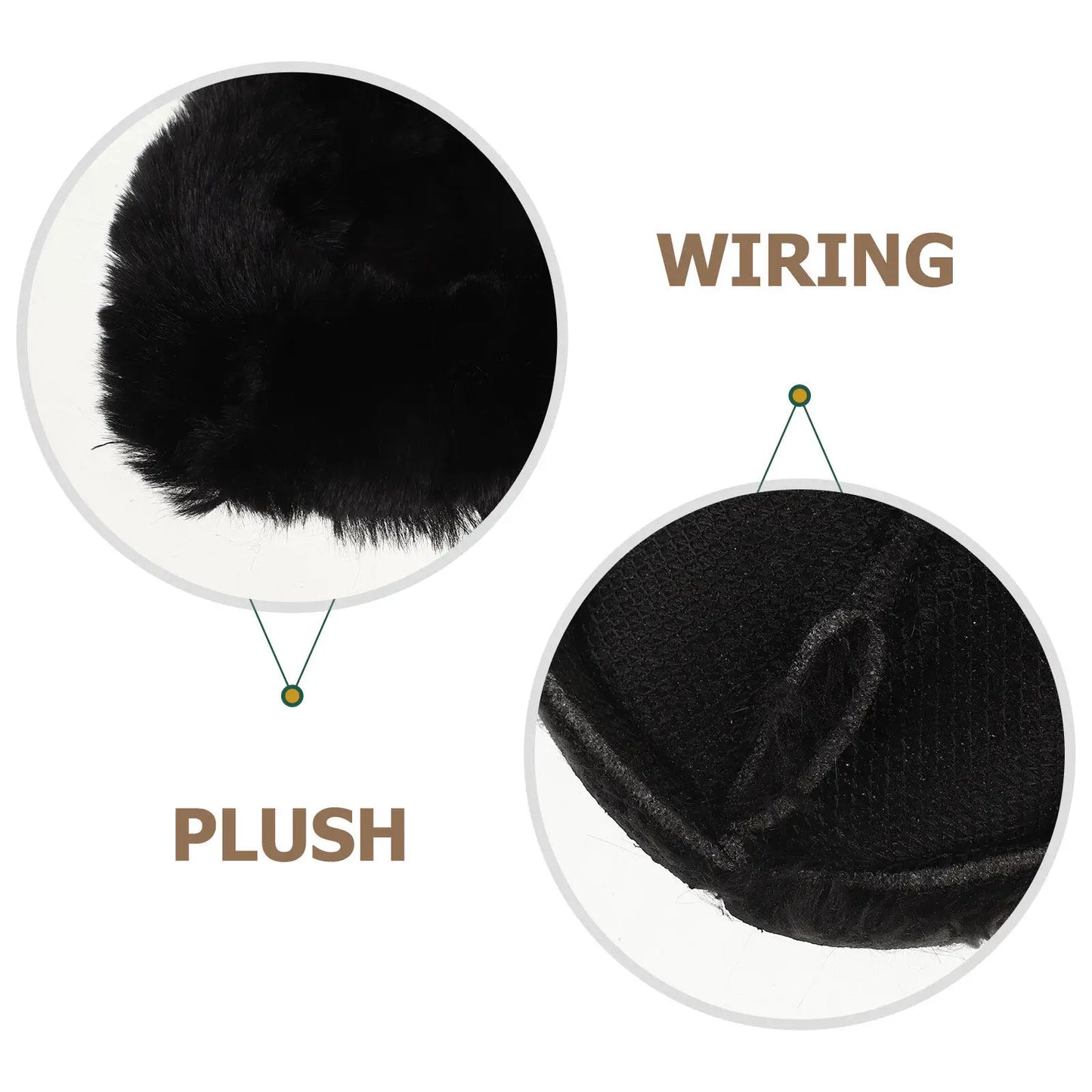 1Set Hole Shoe Inserts Winter Warm Shoe Liners Soft Thick Fabric Detachable Removable Winter Insoles Replacement Size 40-41