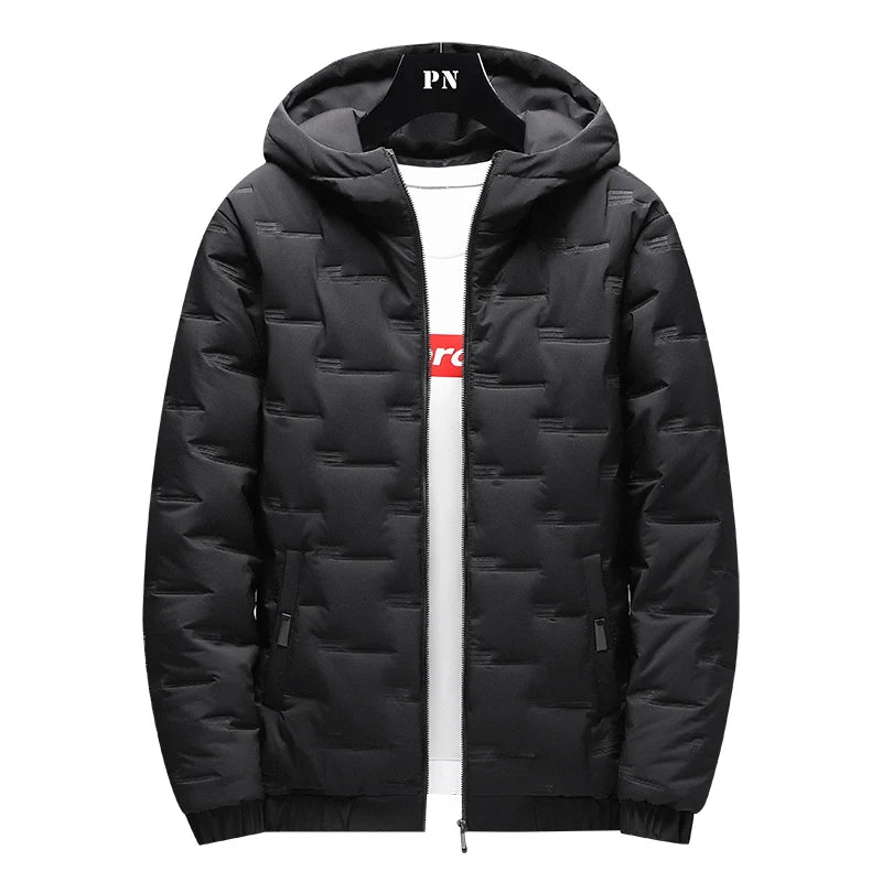 New Winter Men's Cotton Padded Clothes Trendy Down Cotton Padded Jackets  Loose Coats Thickened Warm Bread Jackets with Hats