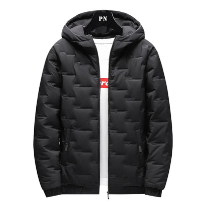 New Winter Men's Cotton Padded Clothes Trendy Down Cotton Padded Jackets  Loose Coats Thickened Warm Bread Jackets with Hats