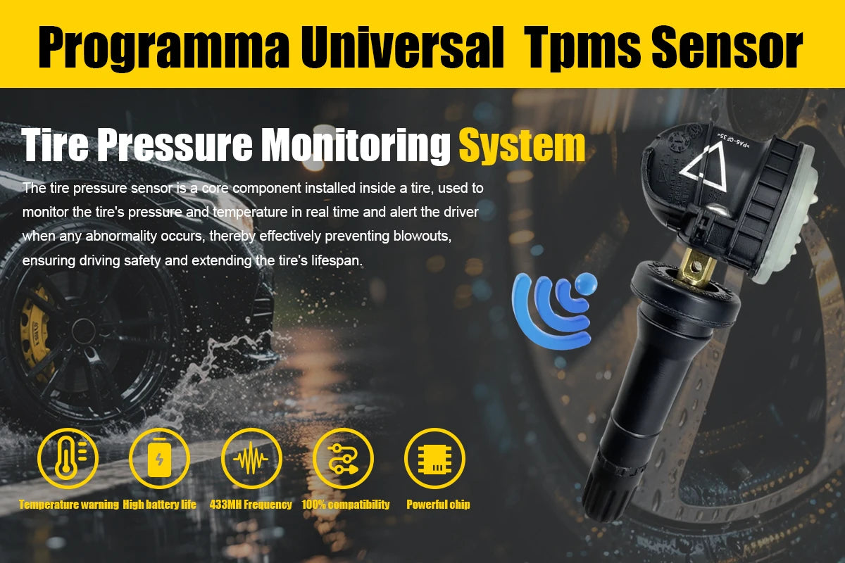 1/4PCS 433MHZ Tire Pressure Monitor System Fit For Ford F-150 Mustang Edge Lincoln Replacement For F2GT-1A180-CB F2GT1A180CB