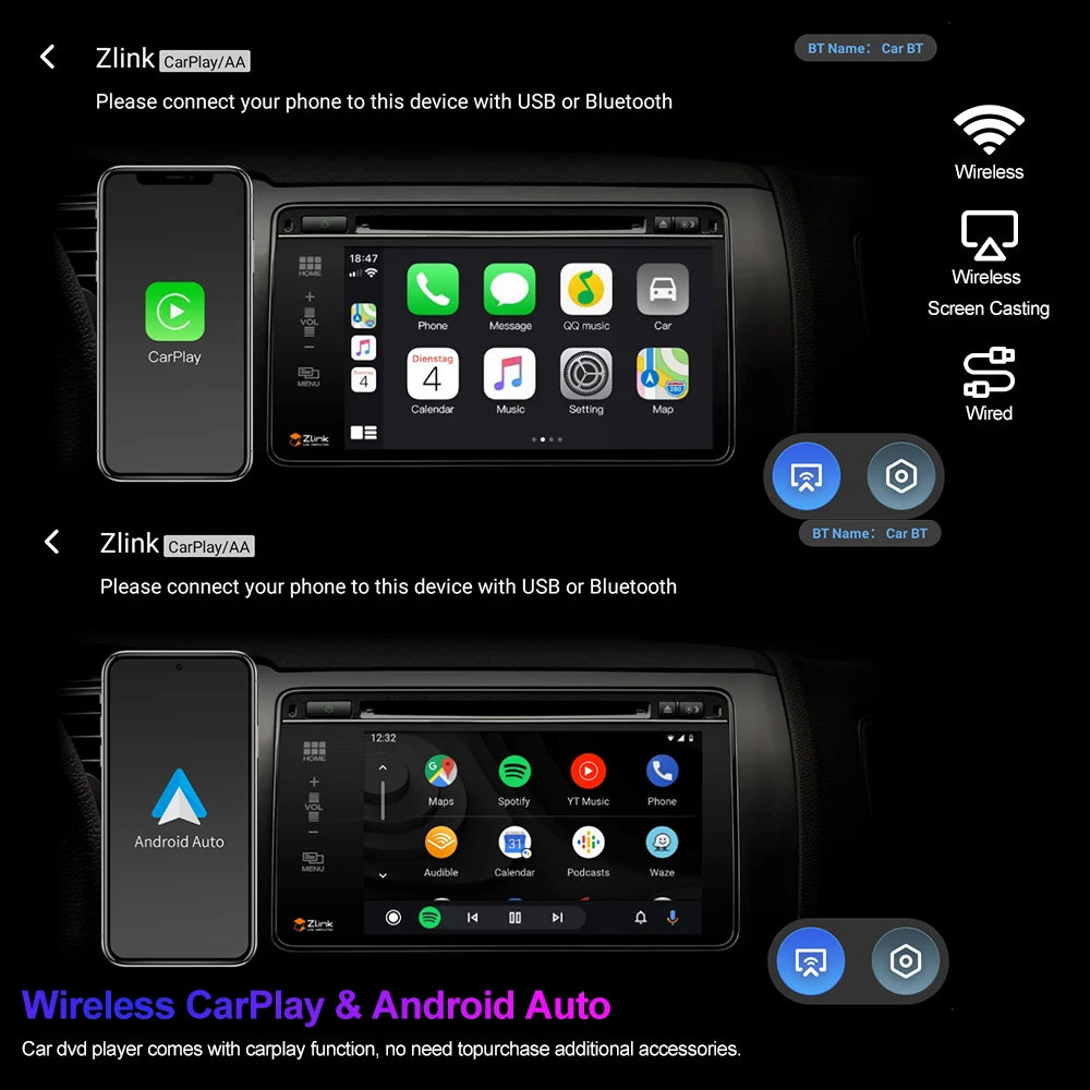 CarPlay Android auto Radio For Benz B200 W245 W169 2004-2016 Viano VITO W639 2006-2016 Car Intelligent System GPS Navigation 4G