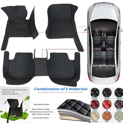 3D PU-leather Waterproof Custom Car Floor Mats For Toyota RAV4 2005-2025 Years Auto Carpets Coche Accessorie Liners