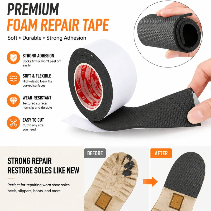 1PC Sole Silent Anti Slip Sticker Sneakers Noise Reduction Patch Shoes Heel Repair Paster Extend Service Soft Shoe Care Kit