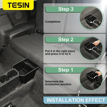 TESIN Car Rear Center Storage Box Organizer for Suzuki Jimny JB74 2/4 Door 2019 2020 2021 2022 2023 2024 Up Interior Accessories