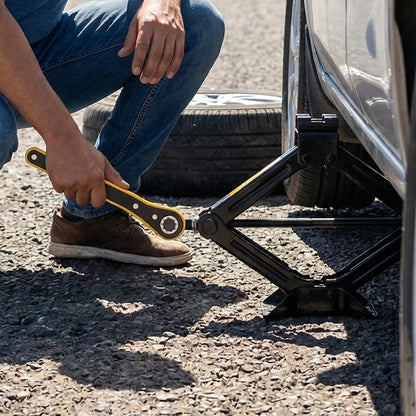 Portable Car Jack Scissor Jack Labor Saving Hand Cranked For Tire Replacement Vehicle Repair Car SUV Van Repair Tool Accessories