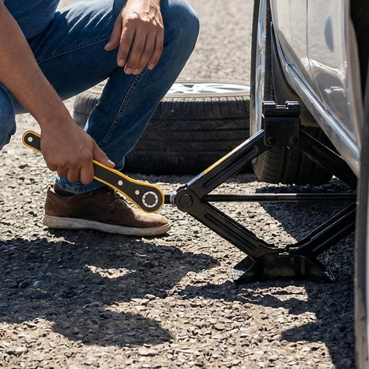 Portable Car Jack Scissor Jack Labor Saving Hand Cranked For Tire Replacement Vehicle Repair Car SUV Van Repair Tool Accessories