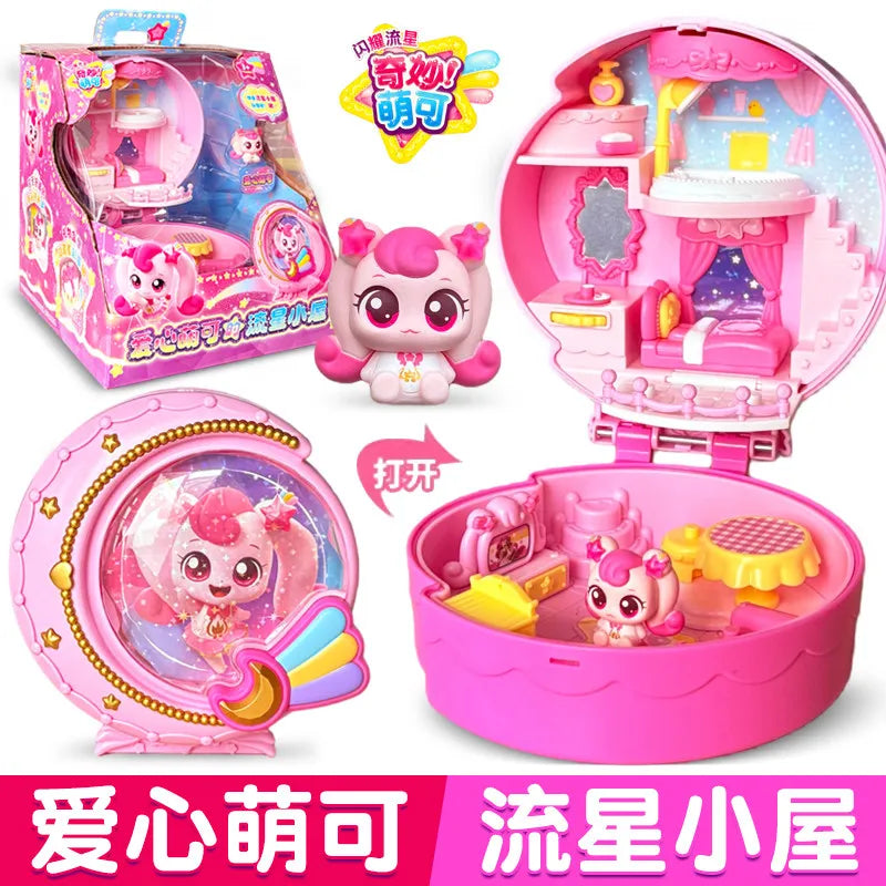 Catch！Teenieping Anime Figure Season 6 Sparkling Meteor Aurora Meteor Hut Set  Magic Sweetheart Figurine Collection Toys Gifts