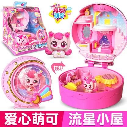 Catch！Teenieping Anime Figure Season 6 Sparkling Meteor Aurora Meteor Hut Set  Magic Sweetheart Figurine Collection Toys Gifts