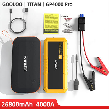 GOOLOO 26800mah Car Jump Start Power Bank 4000A 12V Car Starting Device for Petrol Diesel Car Battery Charger Auto Booster
