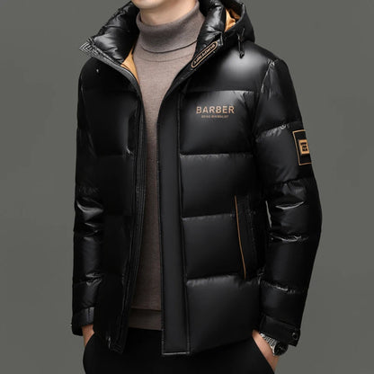 Real Good 90% White  Duck Down Parkas Coat 2025 Winter Men Thermal Warm Hooded Jacket Trendy Bright Color Duck Down Puffer Coat