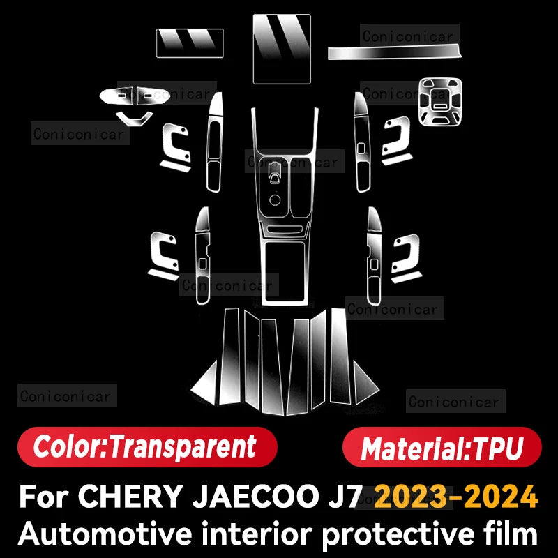 For Chery JAECOO J7 2023 2024 Panel Dashboard Navigation Automotive Interior Protective Film Anti-Scratch Accessories
