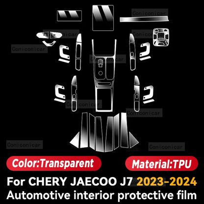 For Chery JAECOO J7 2023 2024 Panel Dashboard Navigation Automotive Interior Protective Film Anti-Scratch Accessories