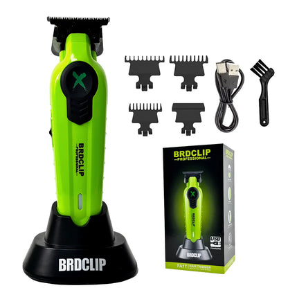 New 2026 BRDCLIP FA1T Green Professional Hair Trimmer Barber Carving Gradient Finish Machine Electric Clipper with Charger Stand