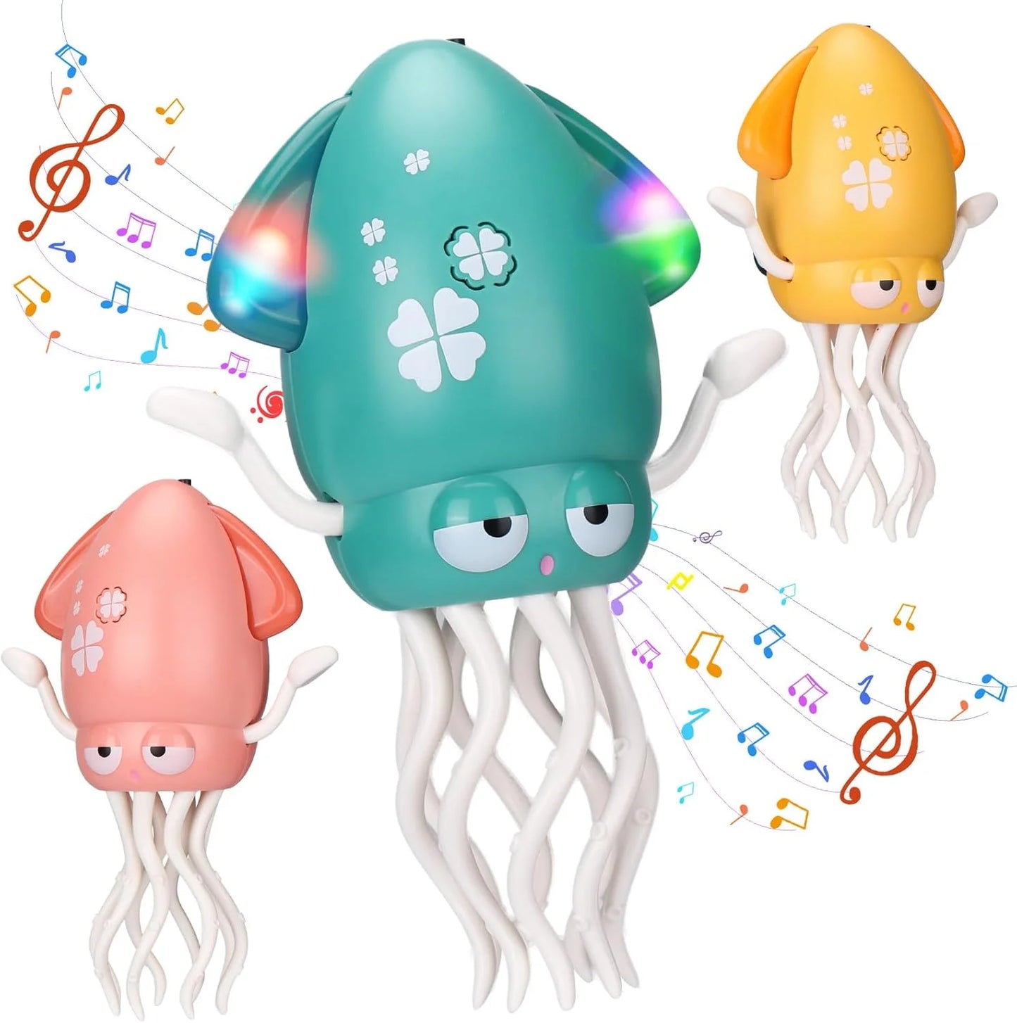 Magical dancing octopus sensing obstacle avoidance octopus light music crawling toy children's birthday gift