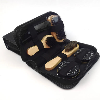 Professional Shoes Care kit Cleaner Set for Sneakers Leather Shoes Cleaning Polishing includes Shoehorn Shoe Polish Brush Cream