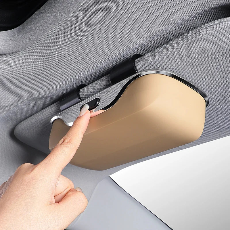 Car Emblem Sun Visor Glasses Case Sunglasses Storage Gift Box For Mercedes Benz AMG GLC W203 W206 W220 W205 W211 W212 W201 W210