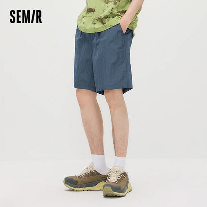 Semir Men Shorts Sporty Outdoor Patchwork Pocket Elastic Waist Casual Shorts 2026 Summer Straight