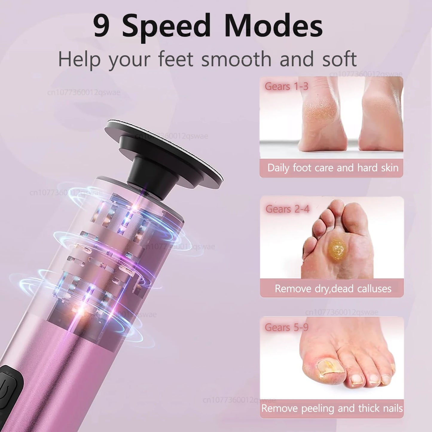 Electric Foot Sandpaper Rechargeable Foot File for Heels Grinding Pedicure Tools Foot Care Tool Dead Hard Skin Callus Remover